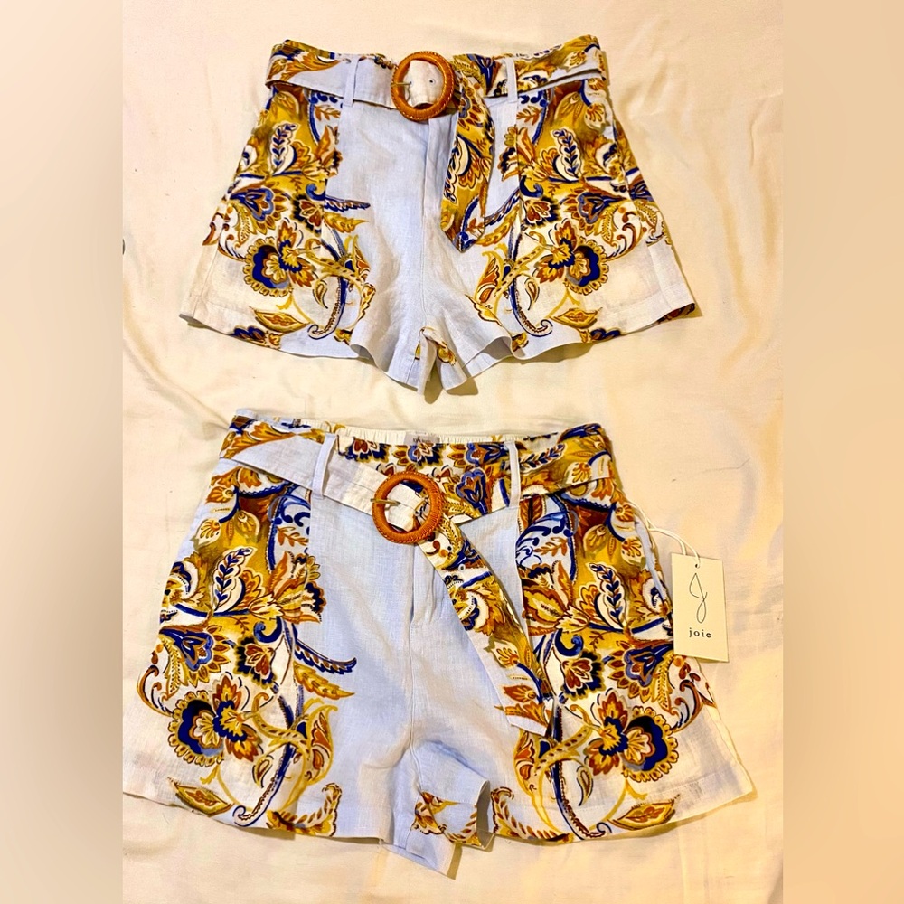 Back by popular demand!- NWT Joie linen tres Frenchie shorts. Size L